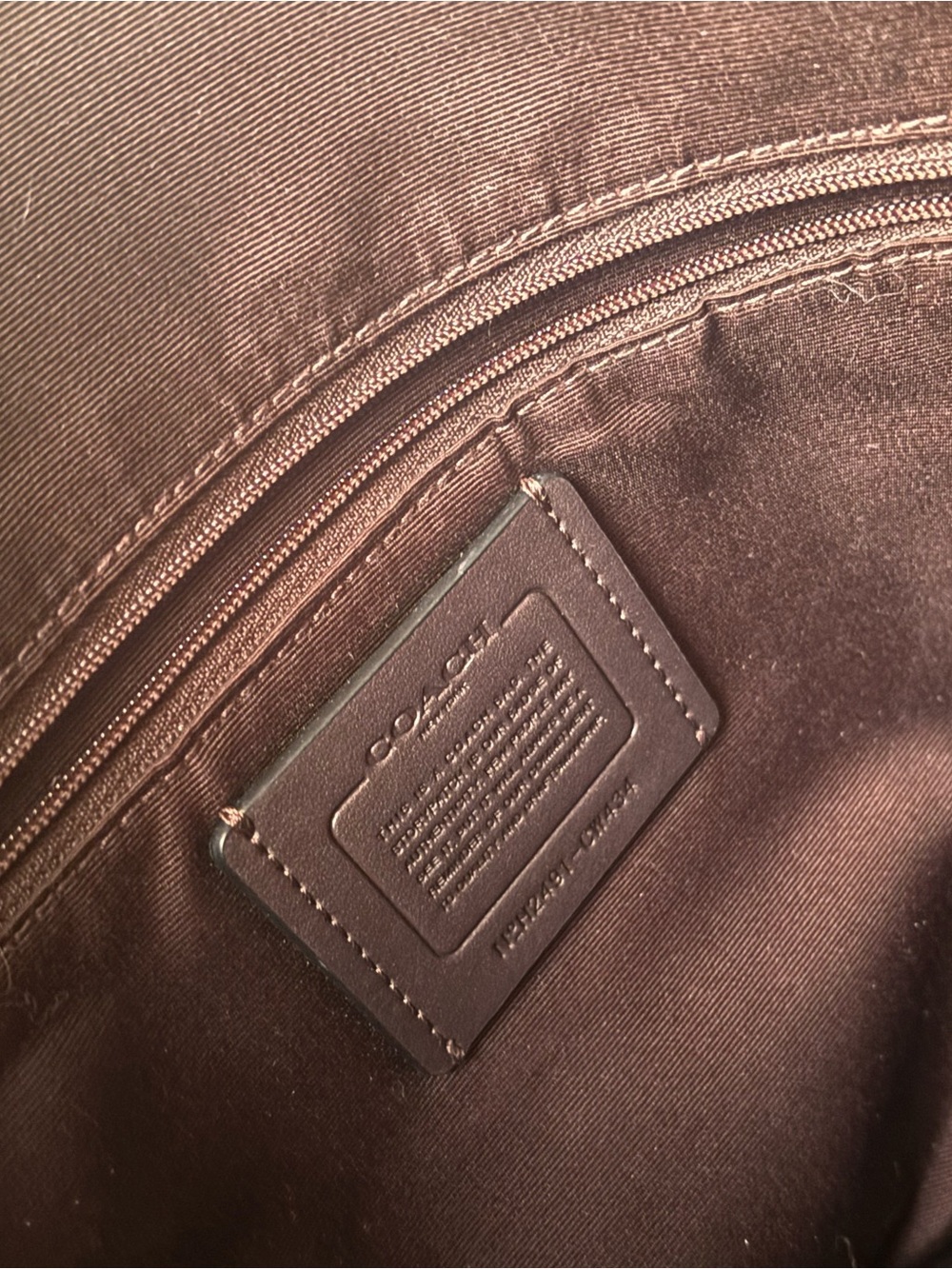 Coach Black Leather Gallery Tote with Red & Purple Heart Bolt Print - Picture 7 of 8